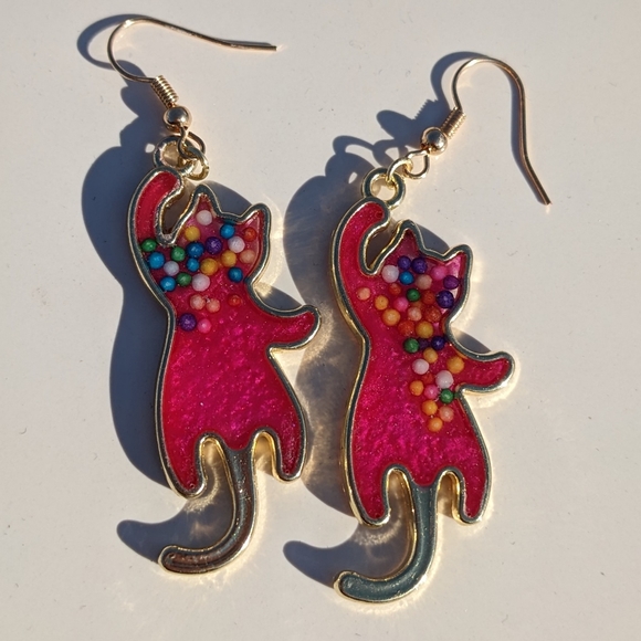 Cat Candy Sprinkles Cat Handmade Rainbow Pink Cute Kawaii Lightweight - Picture 5 of 11